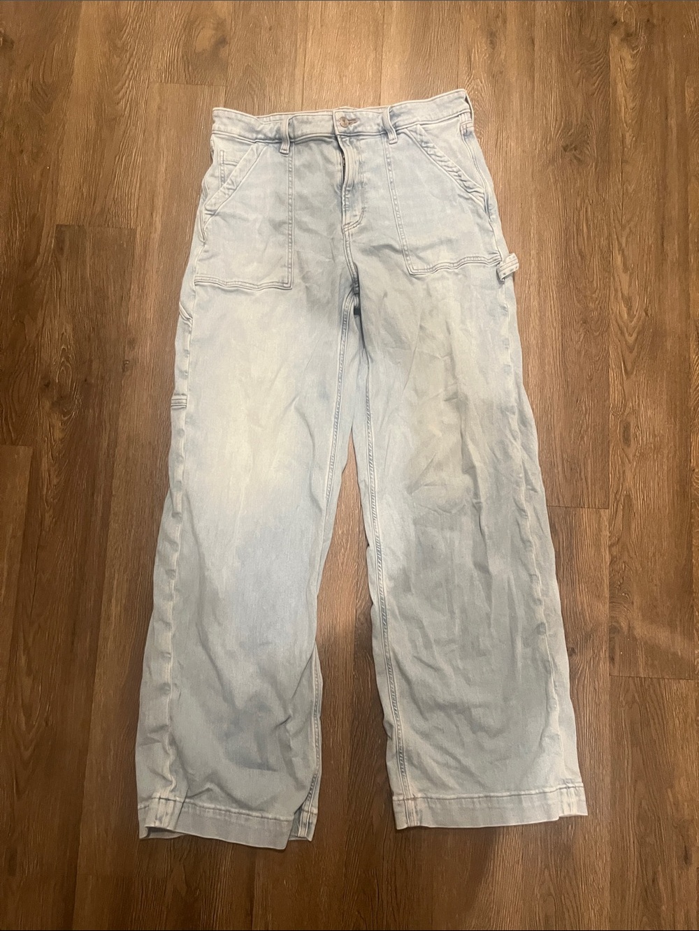 American Eagle Outfitters Light Blue Relaxed Carpenter Jeans